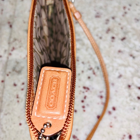 Coach Suede & Leather Patchwork Wristlet/Clutch - Picture 4 of 5